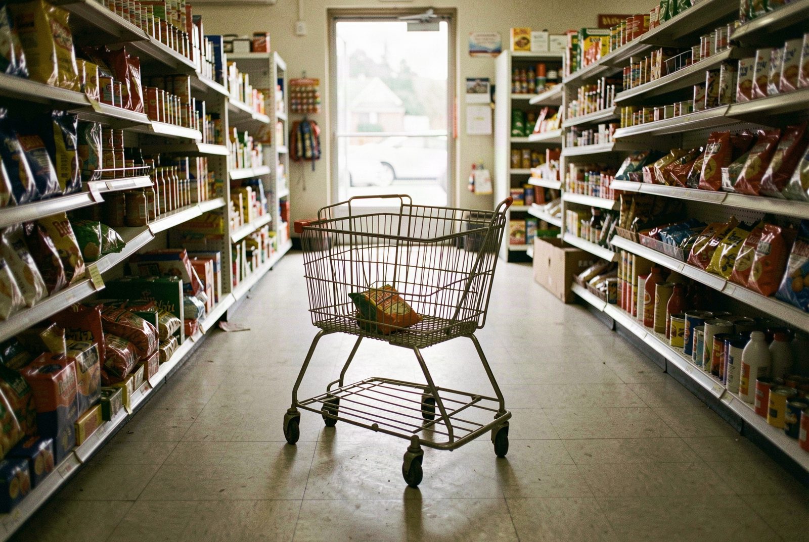 Carrito de compras abandonado en una tienda online
