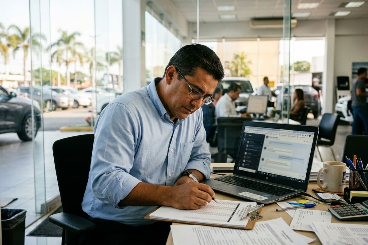 Un gerente de ventas revisa la lista de precios aprobada que usa el agente antes de responder