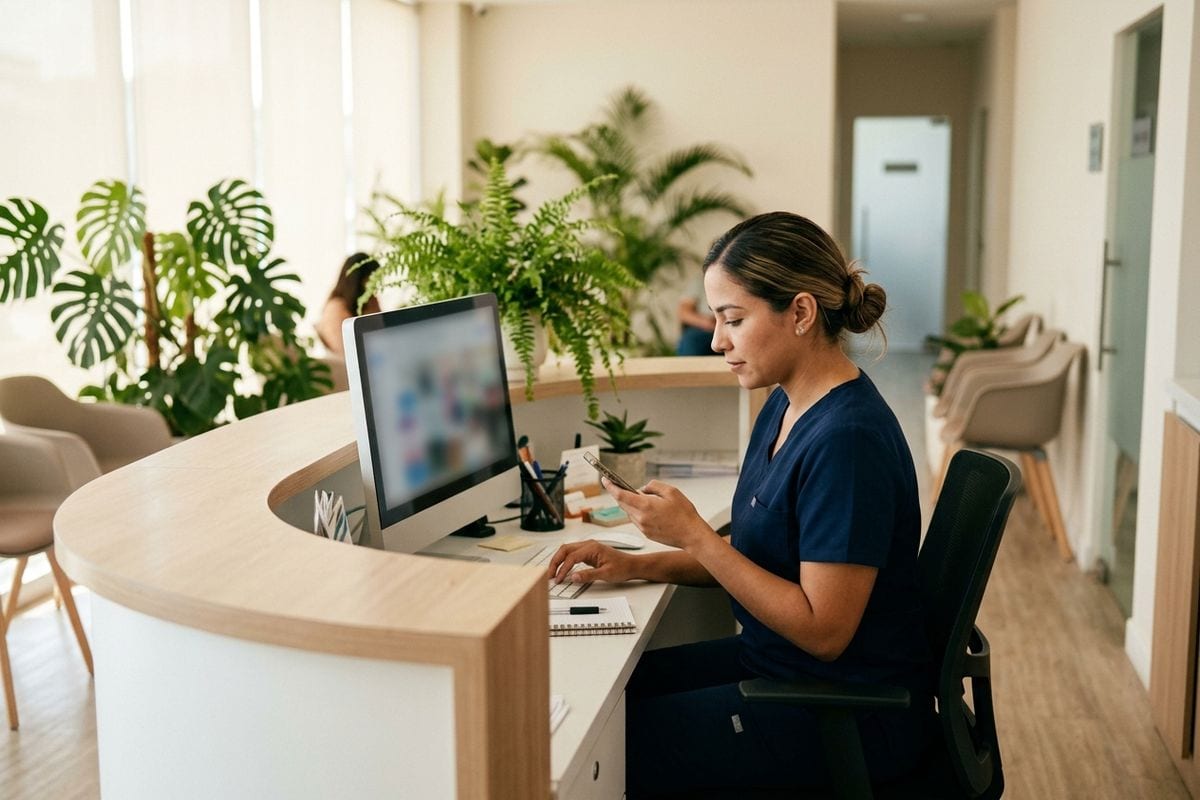 Recepcionista de una clínica dental en Panamá responde por WhatsApp a pacientes que llegaron desde la campaña