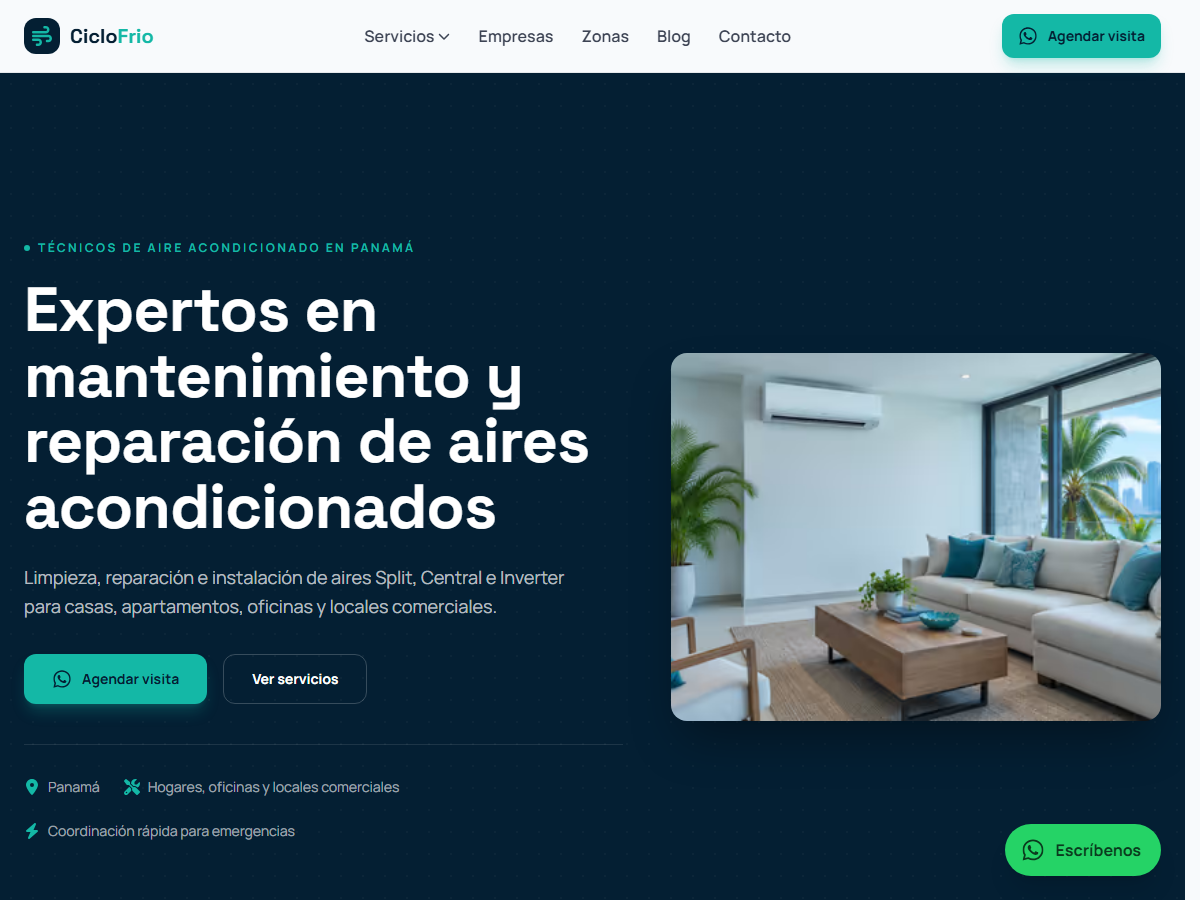 Sitio web de CicloFrio