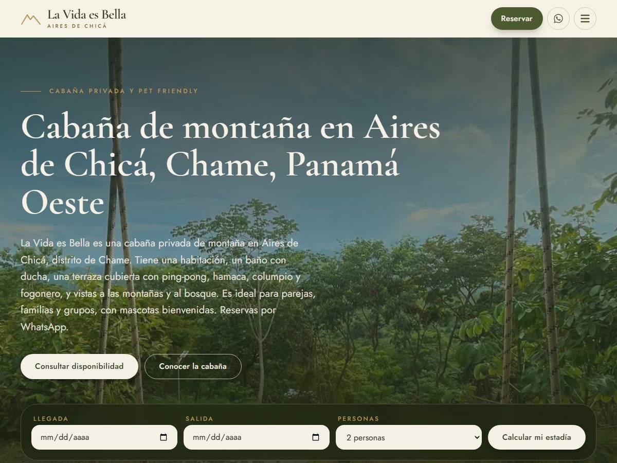 Sitio web de La Vida es Bella