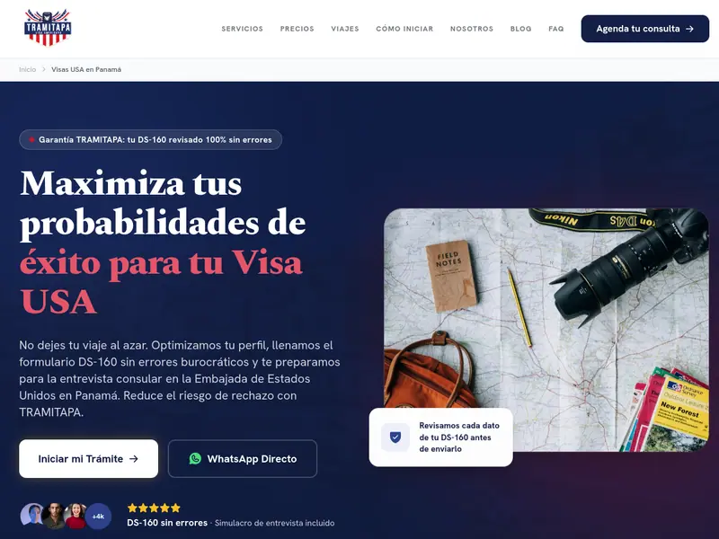 Web de TramitaPa, tramitapa.com, hecha por Elemento Web